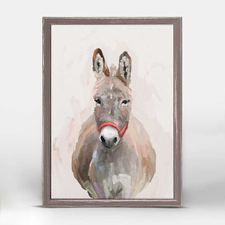 Donkey Daze Mini Framed Canvas
