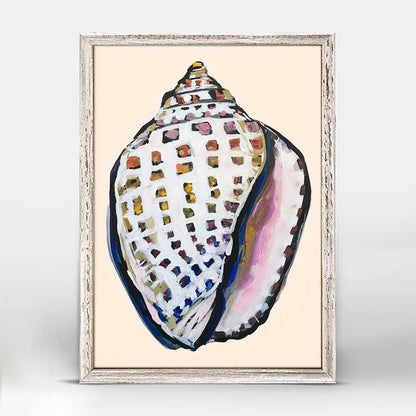 She Sells Seashells - Spotted Tun Mini Framed Canvas