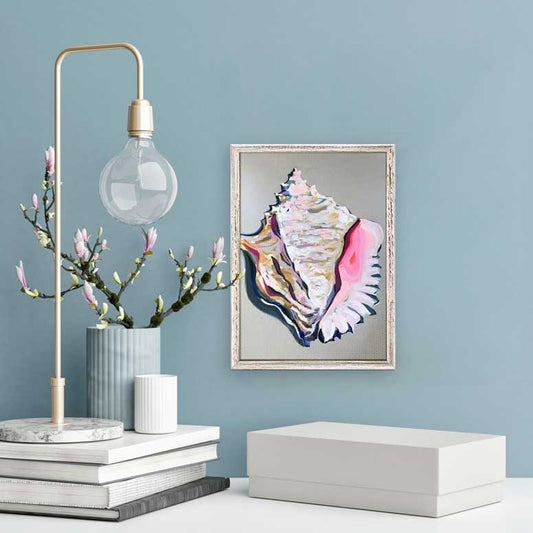 She Sells Seashells - Conch Mini Framed Canvas