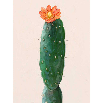 Cactus Garden - Tangerine Flower Canvas Wall Art - GreenBox Art