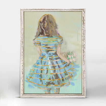 Flower Girl - Spring Air Mini Framed Canvas - GreenBox Art