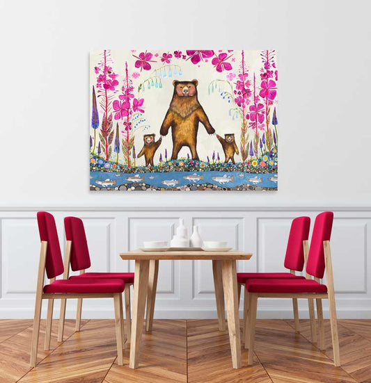 Three Bears Canvas Wall Art - GreenBox Art