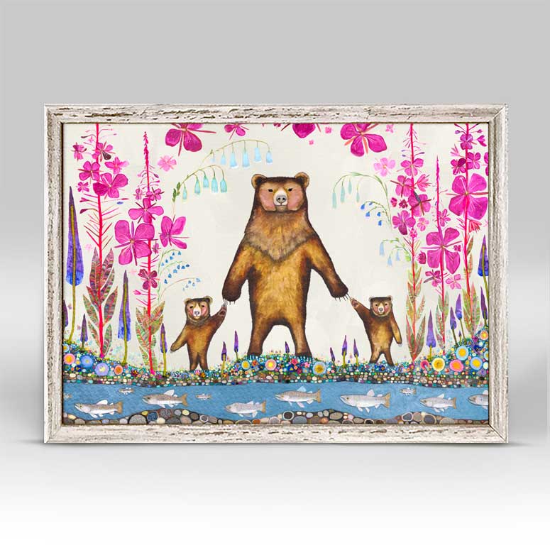 Three Bears Mini Framed Canvas