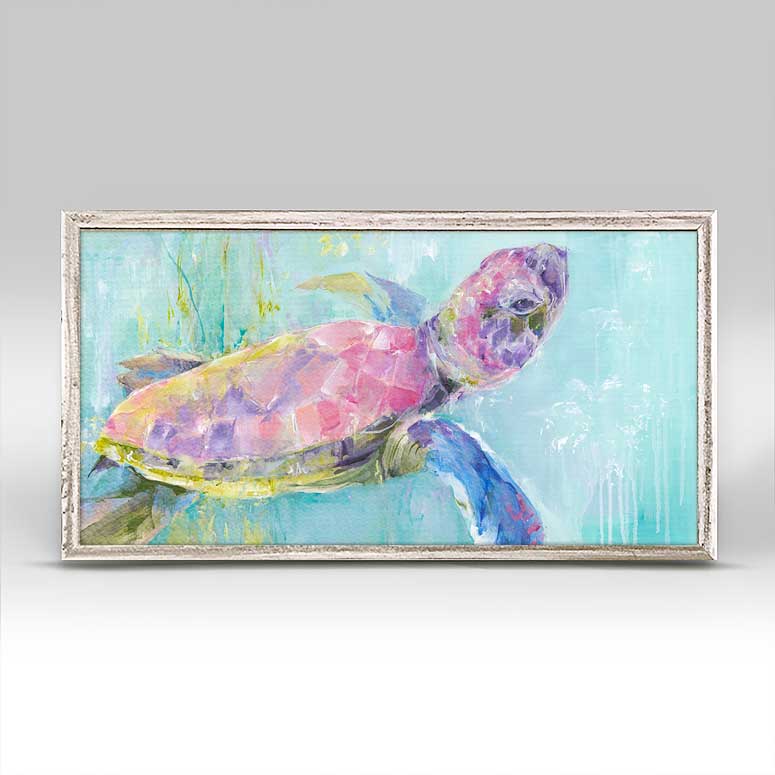 Sea Turtle Mini Framed Canvas - GreenBox Art