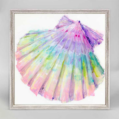 Colorful Scallop Shell Mini Framed Canvas