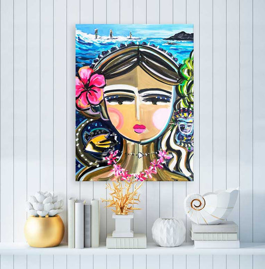 She Is Fierce - Hawaii Canvas Wall Art