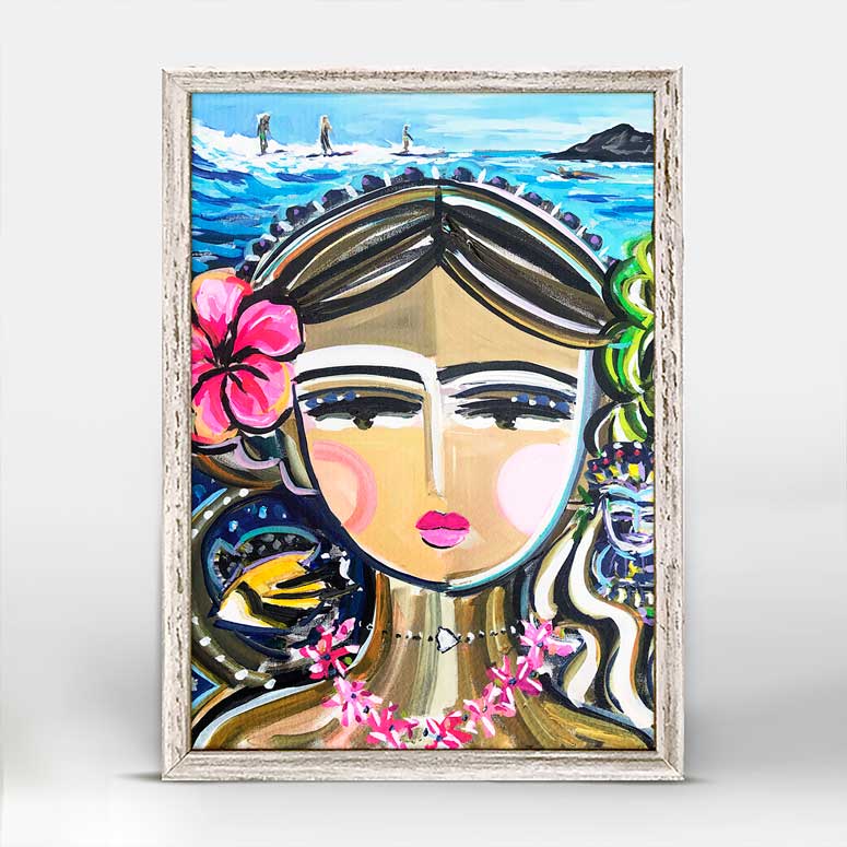 She Is Fierce - Hawaii Mini Framed Canvas