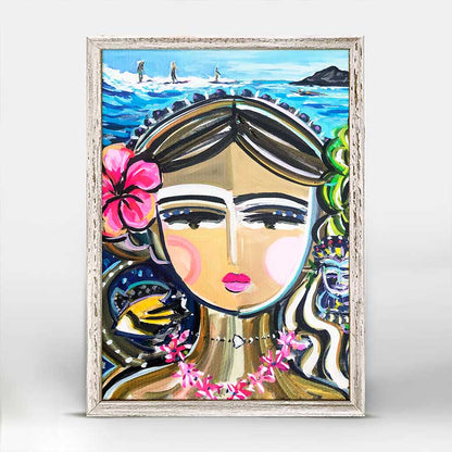 She Is Fierce - Hawaii Mini Framed Canvas