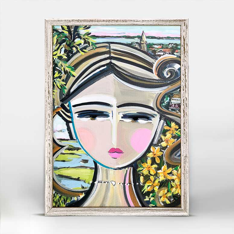She Is Fierce - South Carolina Mini Framed Canvas - GreenBox Art