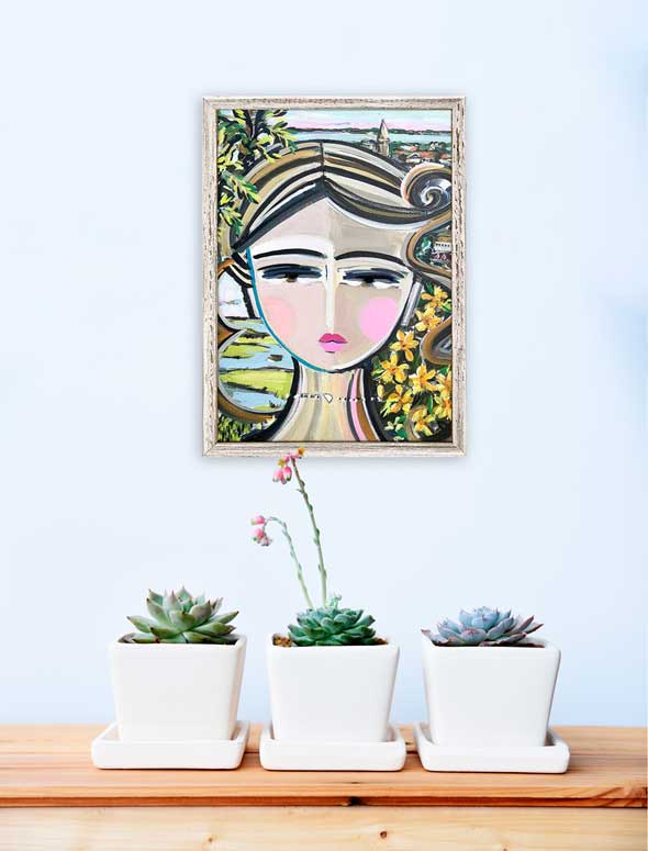 She Is Fierce - South Carolina Mini Framed Canvas - GreenBox Art