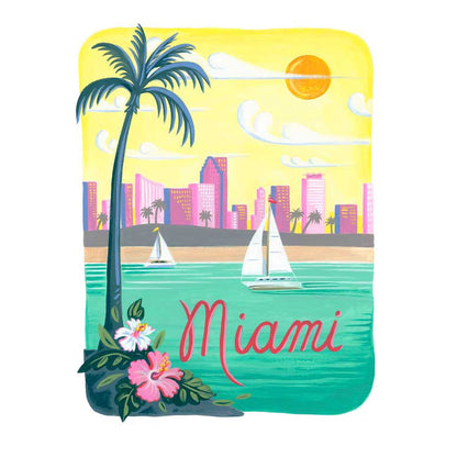 City Pride - Miami Canvas Wall Art - GreenBox Art