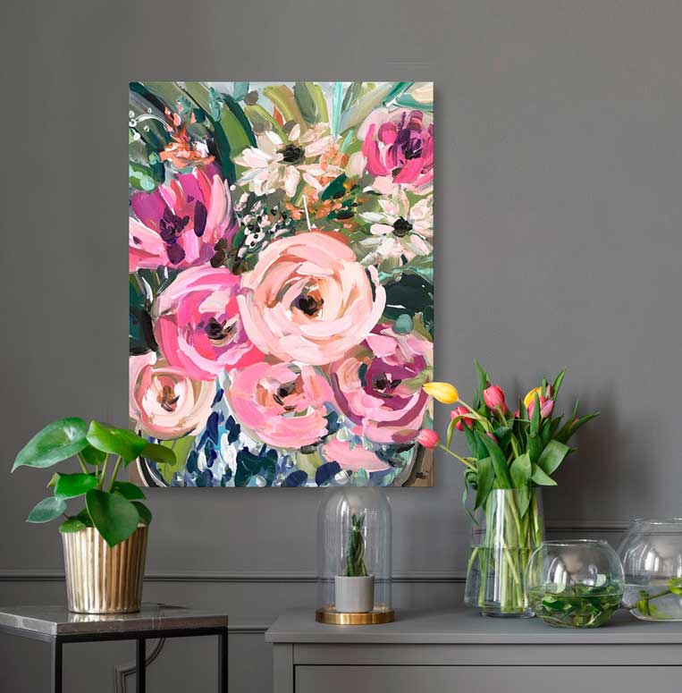 Portrait Of A Rose Canvas Wall Art - GreenBox Art