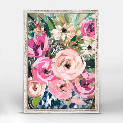 Portrait Of A Rose Mini Framed Canvas