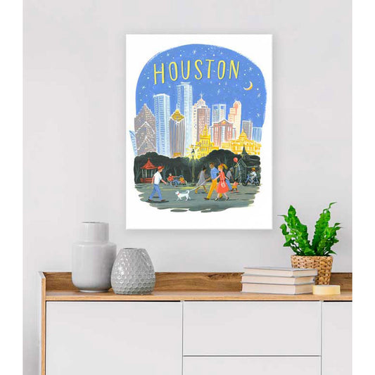 City Pride - Houston Canvas Wall Art - GreenBox Art