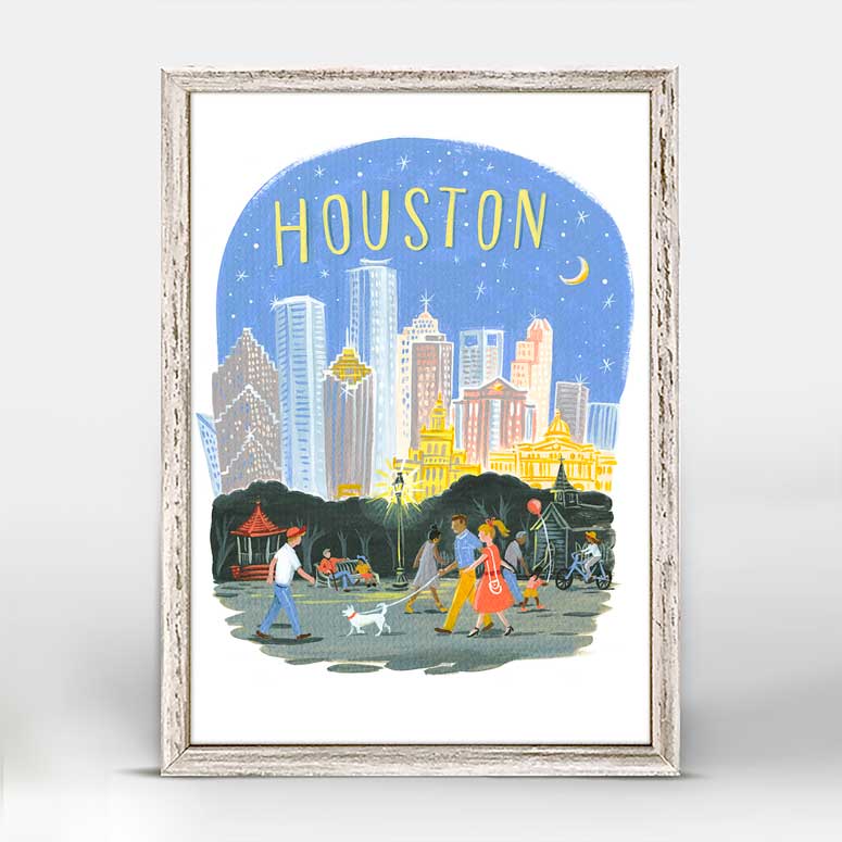 City Pride - Houston Mini Framed Canvas - GreenBox Art