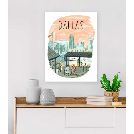 City Pride - Dallas Canvas Wall Art - GreenBox Art