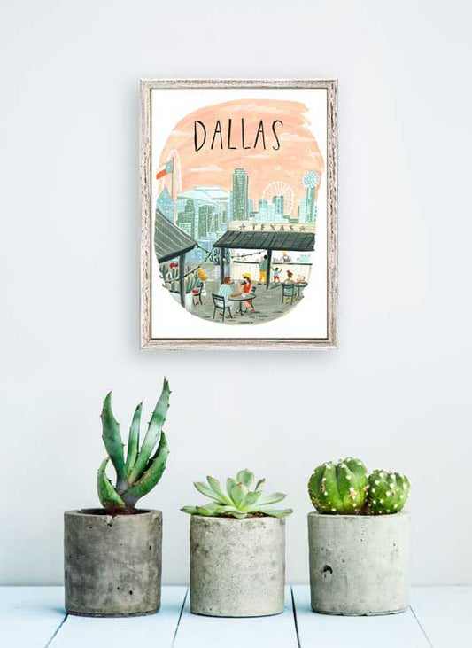 City Pride - Dallas Mini Framed Canvas - GreenBox Art