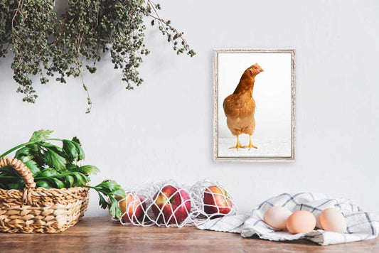 Charming Chickens - Butterscotch Mini Framed Canvas