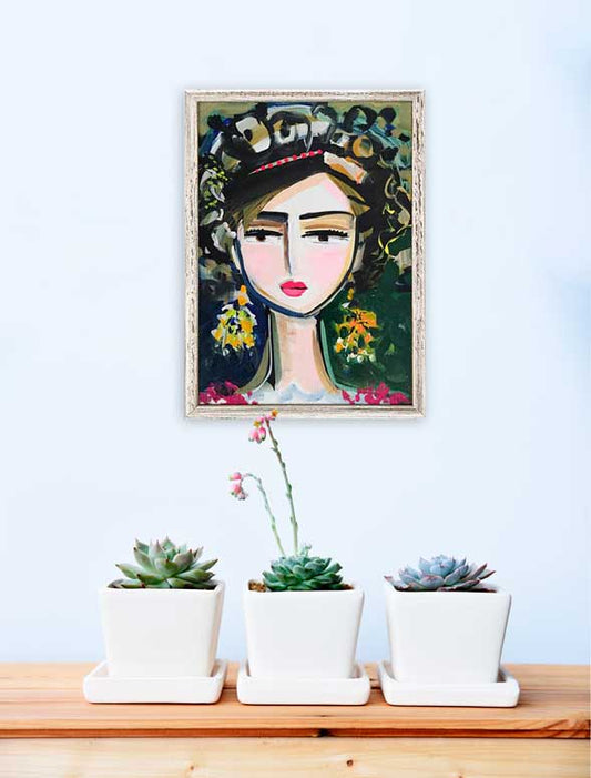She Is Fierce - Lina Mini Framed Canvas
