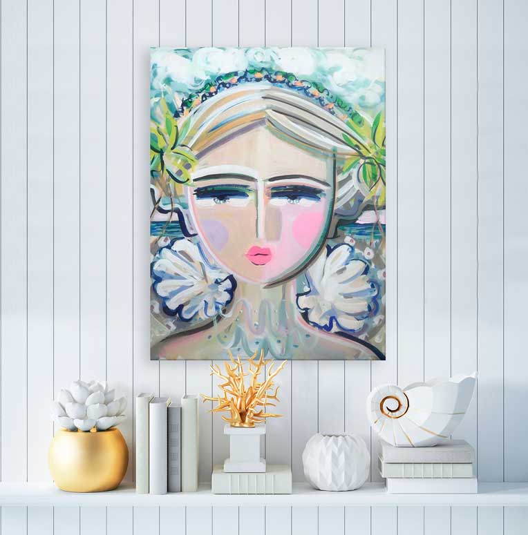 She Is Fierce - Ocean Canvas Wall Art