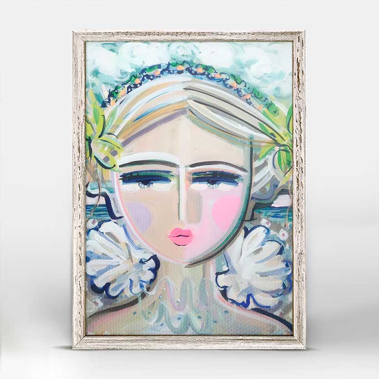 She Is Fierce - Ocean Mini Framed Canvas
