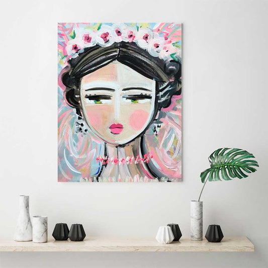 She Is Fierce - Pink Lady Canvas Wall Art