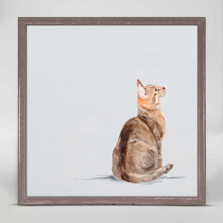 Feline Friends - Looking Up Cat Mini Framed Canvas