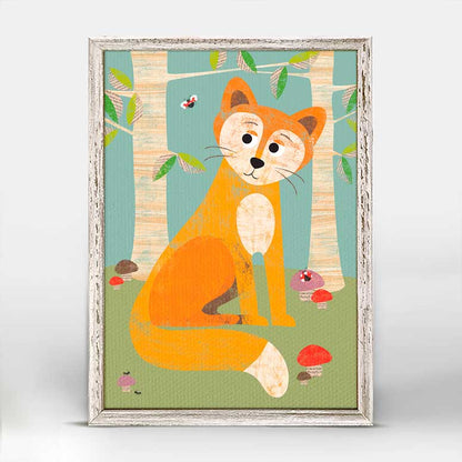 Fox in the Woods Mini Framed Canvas