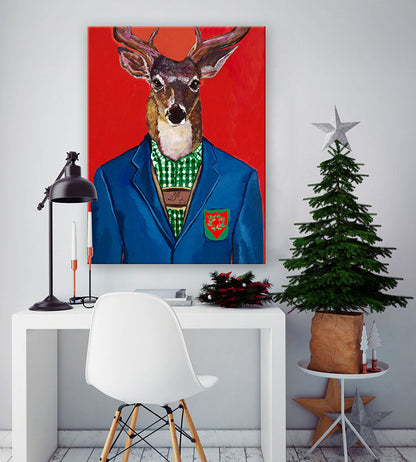 Holiday - Fancy Fauna - Sir Buck Canvas Wall Art