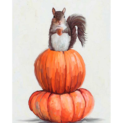 Fall - Autumn Squirrel Canvas Wall Art