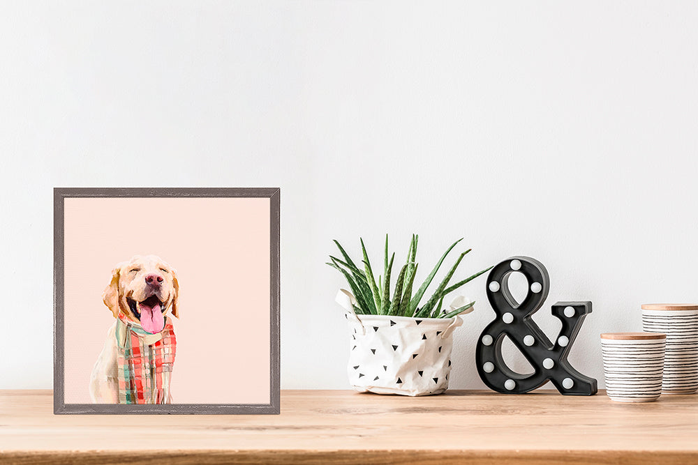 Fall - Dogs Love Scarves Mini Framed Canvas
