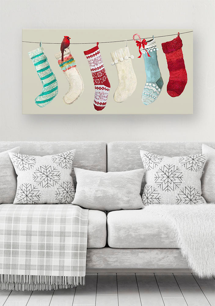 Holiday - Fill Our Stockings Canvas Wall Art - GreenBox Art