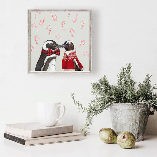 Holiday - A Very Merry Penguin Pair Mini Framed Canvas