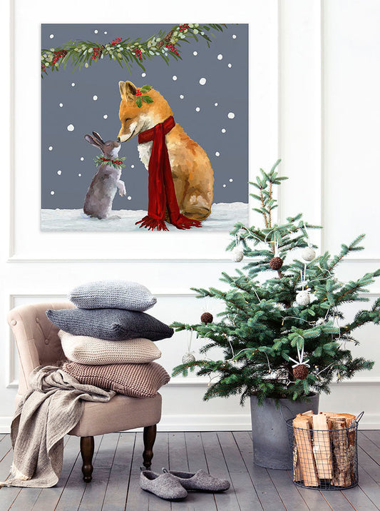 Holiday - A Very Merry Nose Rub Canvas Wall Art - GreenBox Art