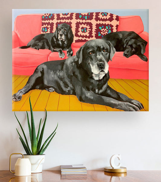 Dog Tales - Tucker and Friends Canvas Wall Art - GreenBox Art