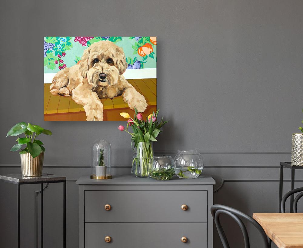 Dog Tales - Harley Canvas Wall Art - GreenBox Art