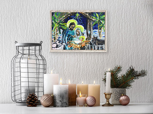 Holiday - Holy Night Mini Framed Canvas