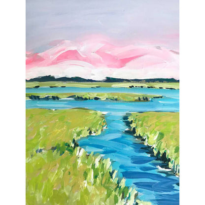 Marsh In Abstract Canvas Wall Art