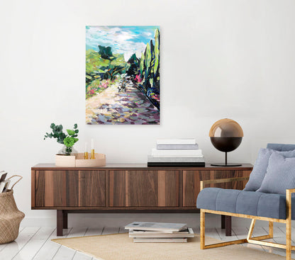 Late Afternoon In The Park Canvas Wall Art - GreenBox Art