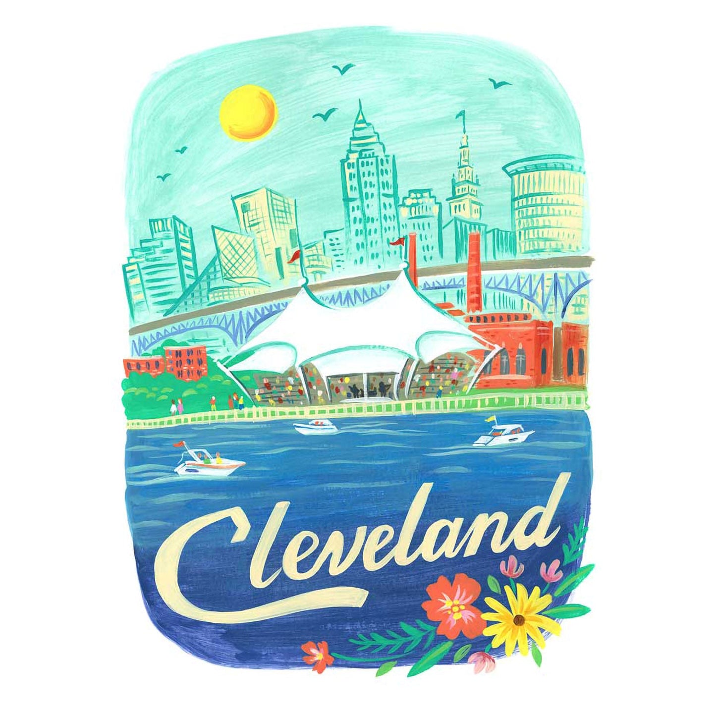 City Pride - Cleveland Canvas Wall Art - GreenBox Art