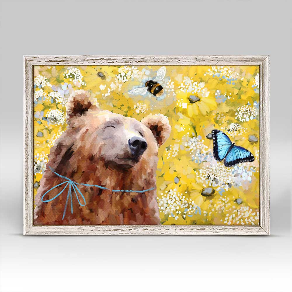 Spring Bear Mini Framed Canvas