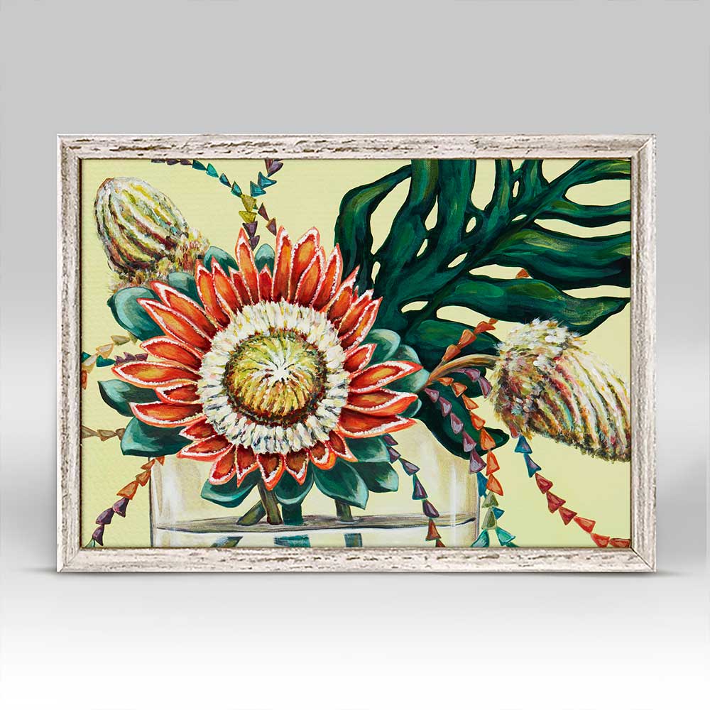 Wild Protea Mini Framed Canvas