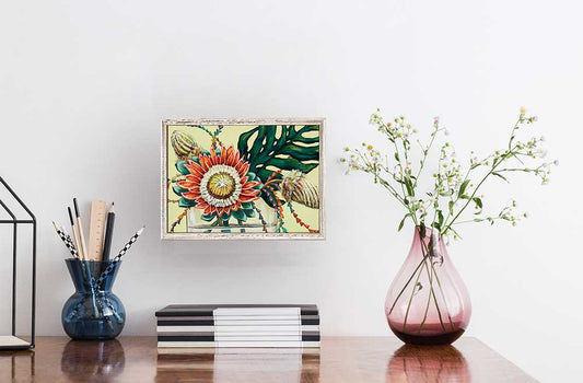 Wild Protea Mini Framed Canvas