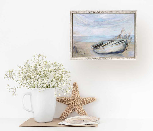 Seaside Boat Mini Framed Canvas - GreenBox Art