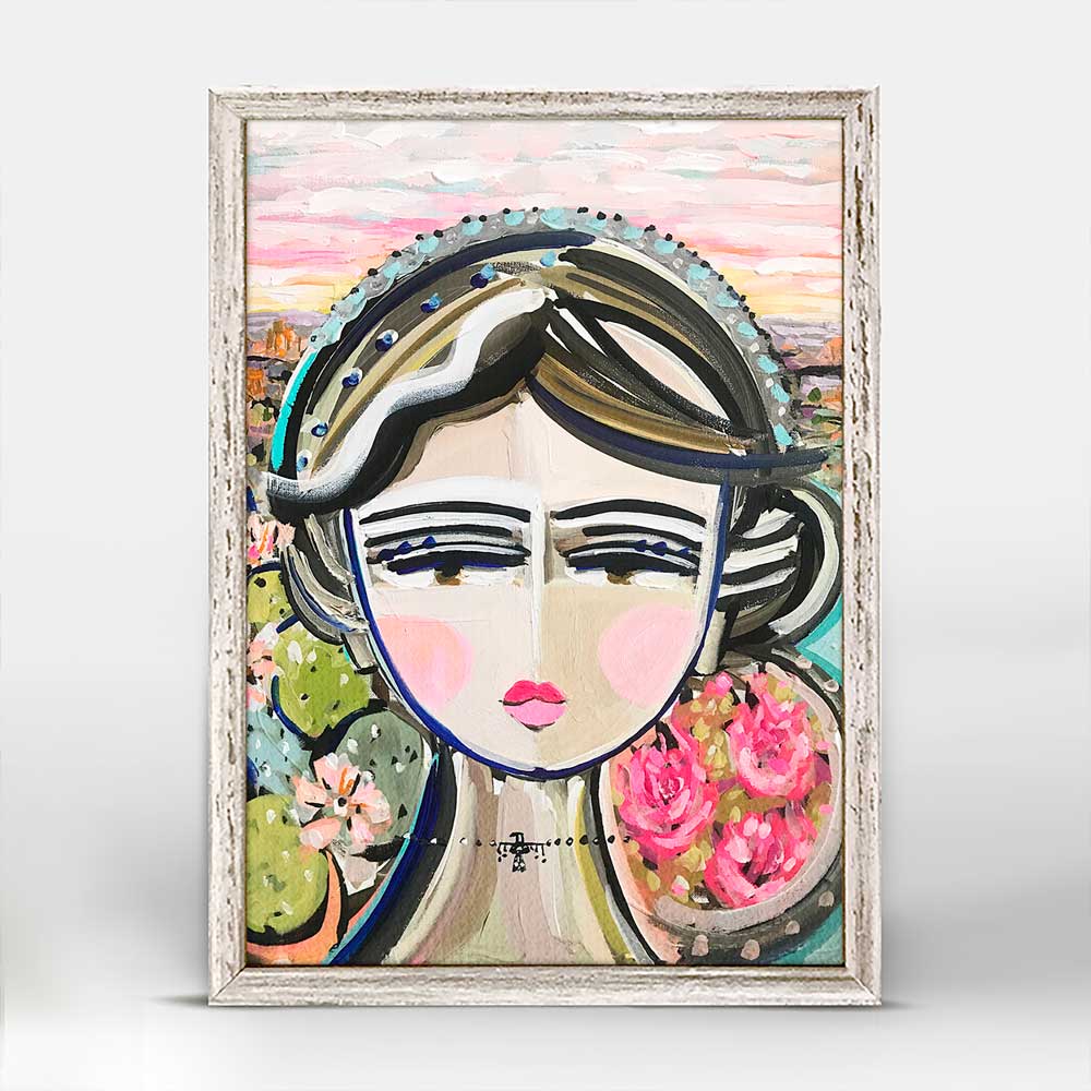 She Is Fierce - Desert Mini Framed Canvas