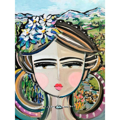 She Is Fierce - Mountain Canvas Wall Art