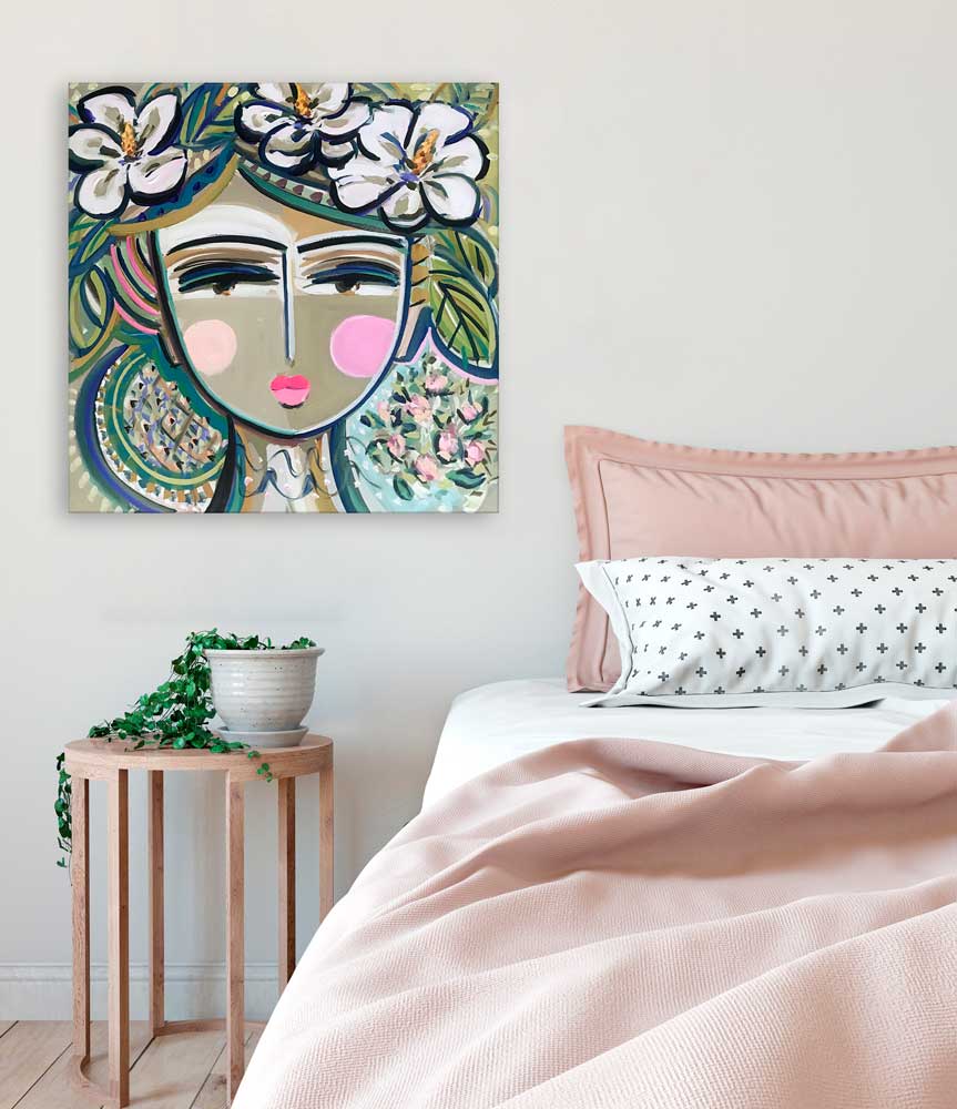 Magnolia Girl Canvas Wall Art - GreenBox Art