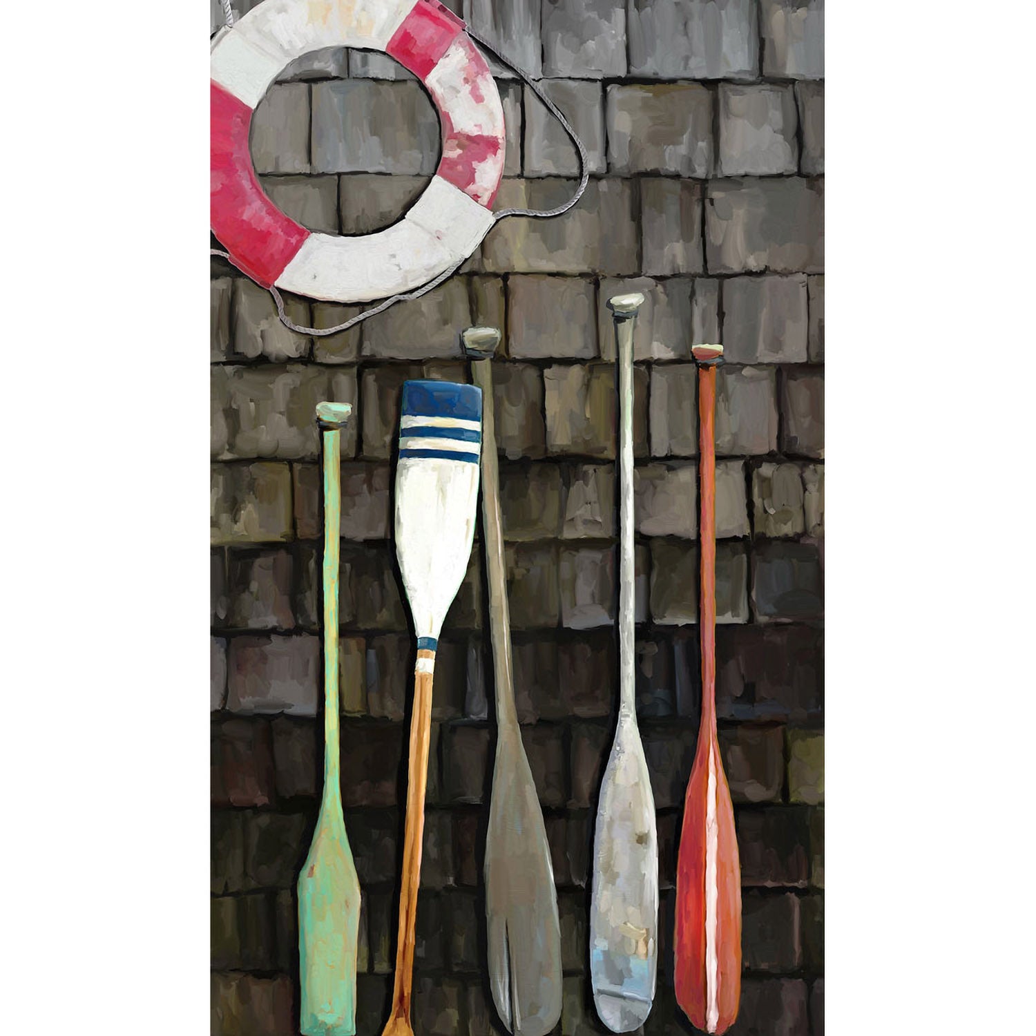 Coastal Oars Canvas Wall Art - GreenBox Art