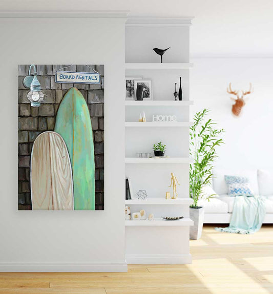 Coastal Boards Canvas Wall Art - GreenBox Art