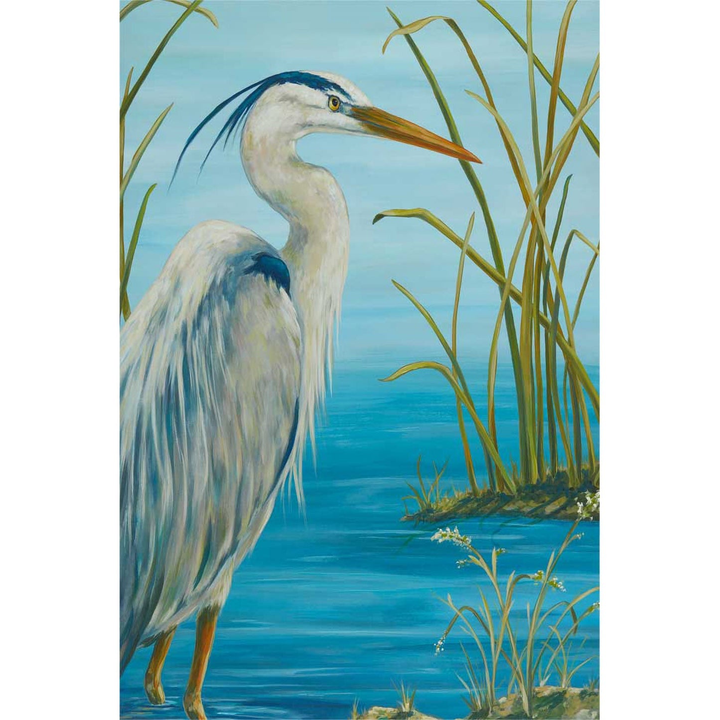Wetland Blue Heron Canvas Wall Art